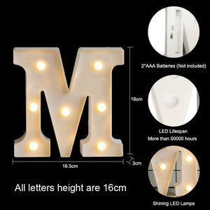 Luminous LED Letter Night Light