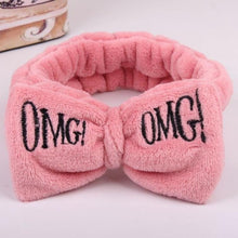 Load image into Gallery viewer, &quot;OMG&quot; Soft Bow Headband
