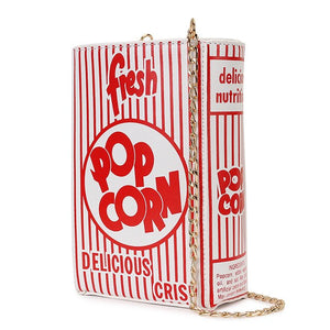 Popcorn Red Stripe Design Shoulder Bag