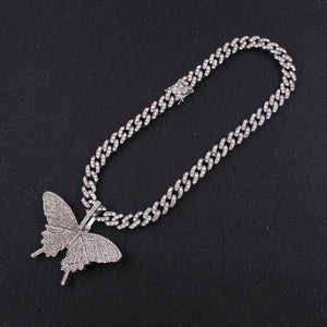 Butterfly pendant charm necklace