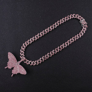 Butterfly pendant charm necklace