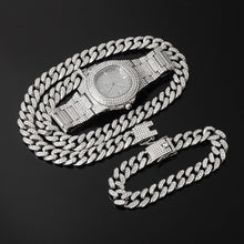 Load image into Gallery viewer, D&amp;Z Icy Cuban Link Chain, Bracelet &amp; Watch Set
