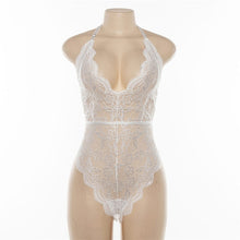 Load image into Gallery viewer, Backless Halter Lace Bodysuit
