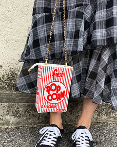 Popcorn Red Stripe Design Shoulder Bag